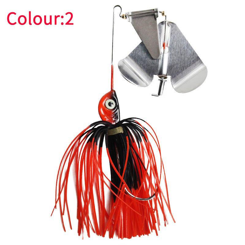 Product Introduction of Lure Fake Fish Husky Heart-Shaped Rotating Sequins Lure 14.7G 5 Colors Tassel Hangings Soft Bait 9