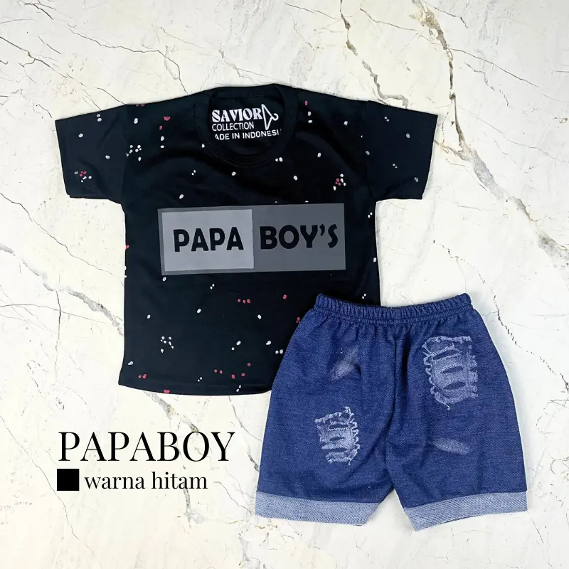 Setelan Baby Boy 0 sampai 12 bulan Baju Anak Bayi Kaos Anak Set Laki laki Pendek Papaboy