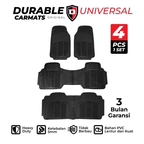 Peugeot 5008 Durable Karpet Mobil PVC Universal 4pcs Car - Black