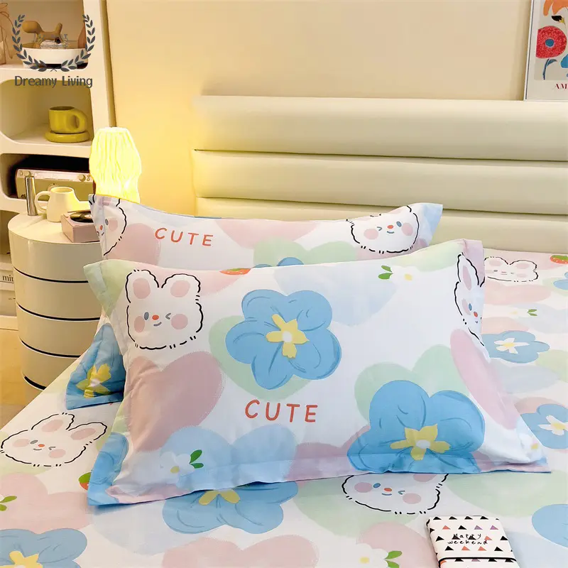 Dreamy Living 1 Piece Cotton Floral Pillowcase,Multi Pattern Pillow Case 6 Colors,Comfortable Pillow Cover
