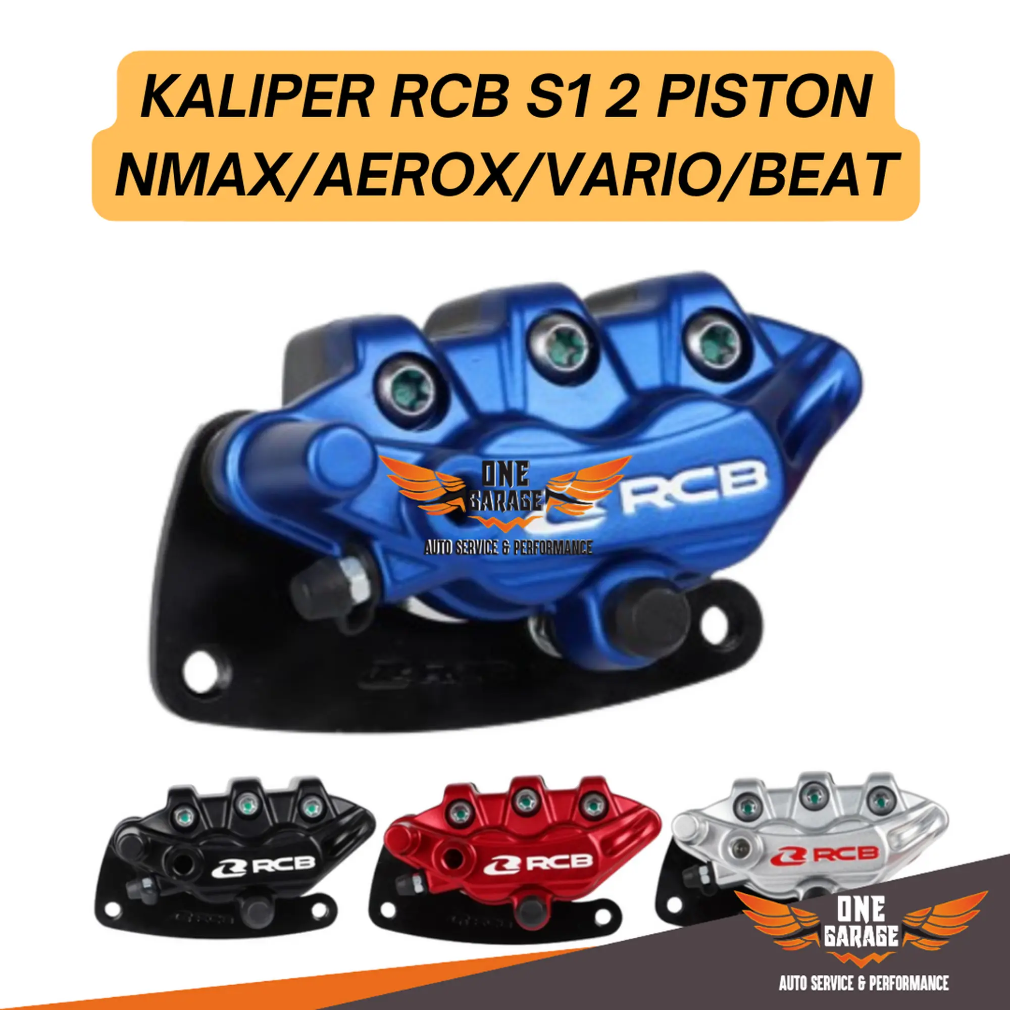 Kaliper RCB S1 2P VARIO 110/125/150 BEAT SCOOPY Original Part RCB Racing Boy Emas Gold Motorcycle Sepeda Red Motor