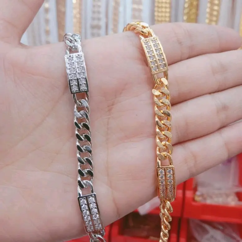 Gelang Rantai Plat Variasi Mata 0