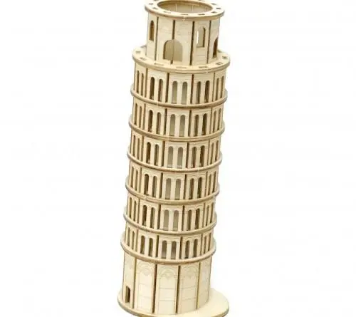 Best Quality Kigumi Wooden Art Puzzle - Leaning Tower Of Pisa (Pen Holder)