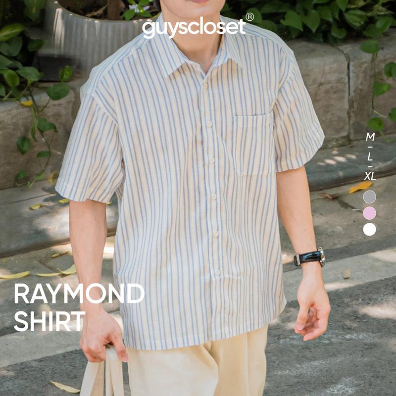 Áo Sơ Mi Kẻ Nam Cộc Tay GUY's Closet Raymond Short-Sleeved Shirt - Thoáng Mát,…