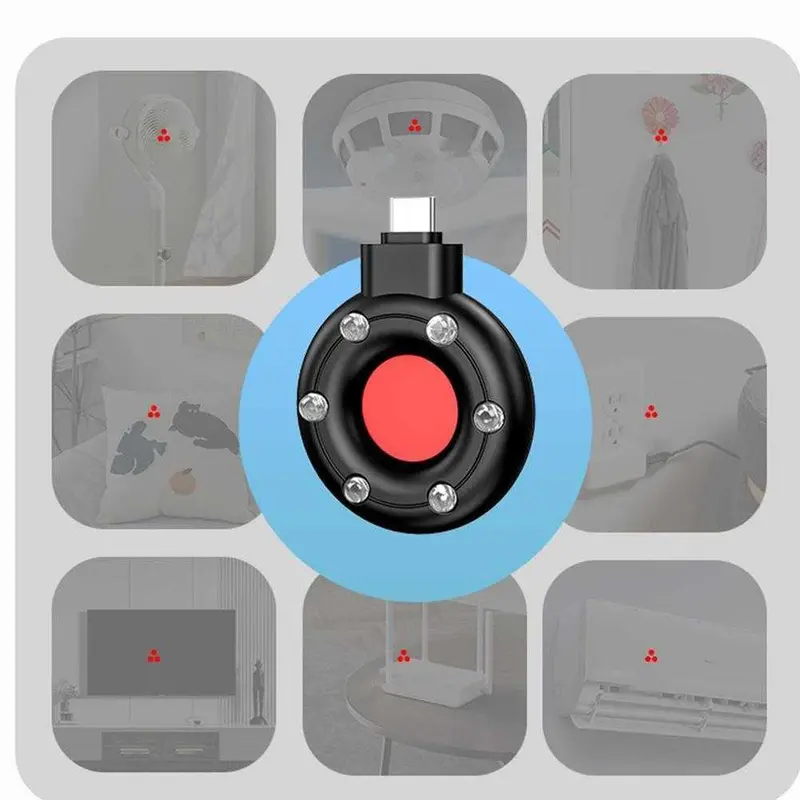 ALLOYSEED Alat Deteksi Kamera Tersembunyi Infrared Anti Spy Type C - S300 Merah Cctv 5