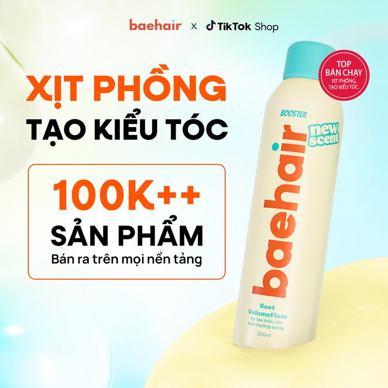 baehair Booster Keo xịt phồng tóc xịt tạo kiểu tóc Baehair hỗ trợ tóc phồng lâu bết 250ml Women Nữ