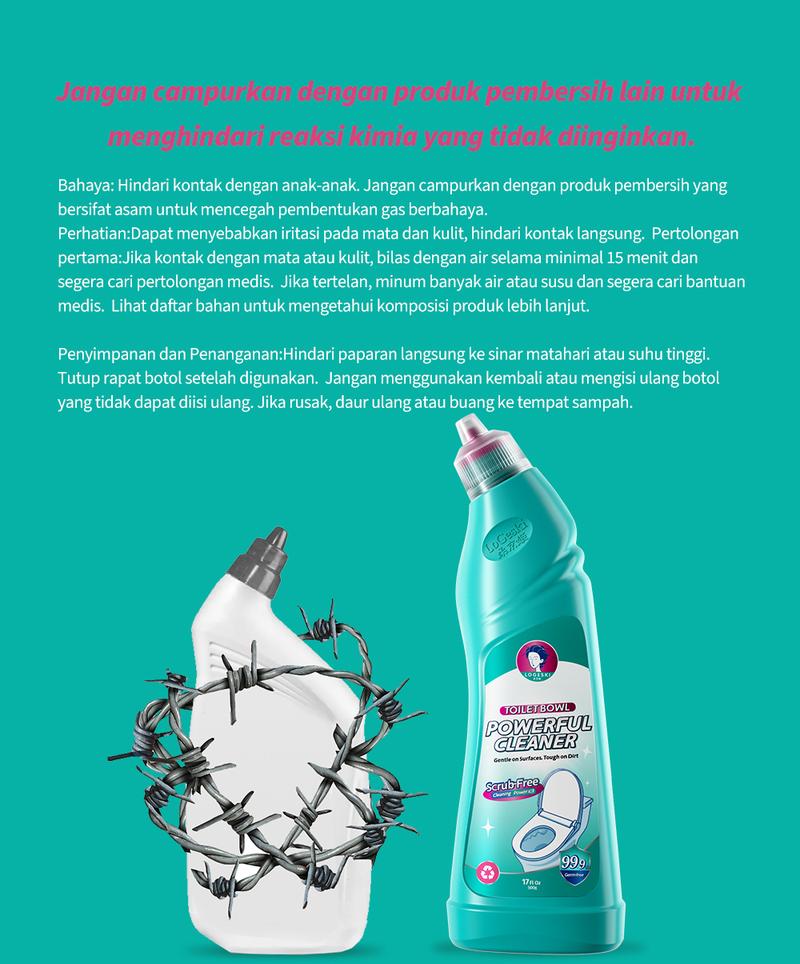 Product Introduction of 【inemjogja X Logeski】Logeski pembersih kerak wc Toilet Bowl Cleaner memiliki daya pembersihan yang tinggi. Tidak perlu menggosok dengan keras. Membersihkan toilet, mendisinfeksi dan membersihkan 99,9% 9