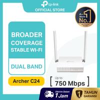 Gambar TP-Link | Archer C24 | Router Wifi | AC750 | Wifi 5 | Dual Band | Router Rumah | Internet Cepat | Wireless Router | Router Murah | Original | Garansi Resmi | Ready Stock | Baru | Promo | Murah | Terbaru - Archer C24 dari TP-Link Official Store Kab. Bogor 1 Tokopedia