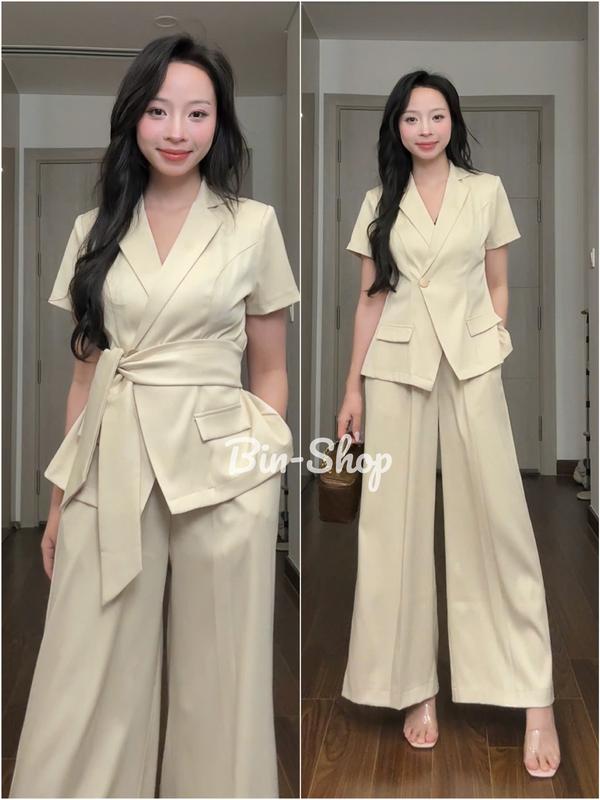 Set Vest Blazer Thiết Kế Thanh Lịch tôn Dáng Hot Trend cho Nữ Phong Cách Hiện Đại & Thời Trang Hot Trend