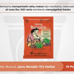 Jamu Bersalin Sido Muncul isi 10 Sachet untuk wanita sehabis melahirkan / bersalin