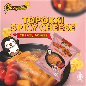 [CHEZZPOKKI] Topokki Rose Spicy Cheese HALAL - rabokki topoki tteok kuah keju makanan korea Food Noodles