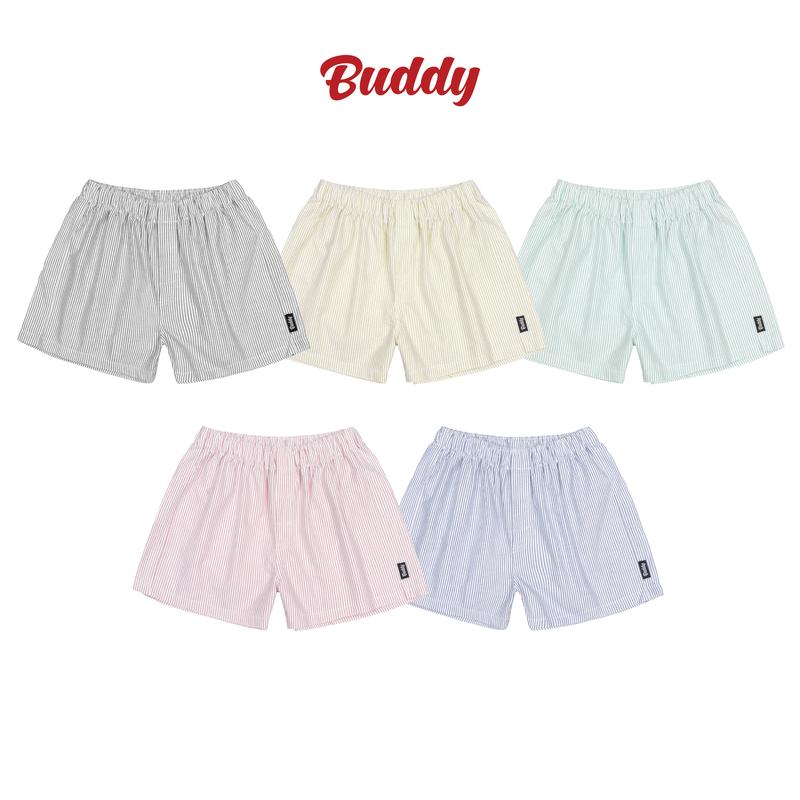 BUDDY BOXER - Quần đùi ngủ kate nam nữ form ngắn thoải mái mặc nhà