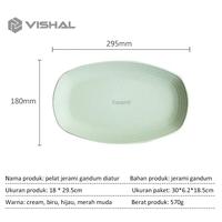 Gambar VISHAL Piring Jerami Gandum Set Piring Bentuk Oval Kotak Mix Warna Isi 4 Pcs Lonjong Dinner Plate VS-20 - 4PCS dari VISHAL Kab. Tangerang 4 Tokopedia
