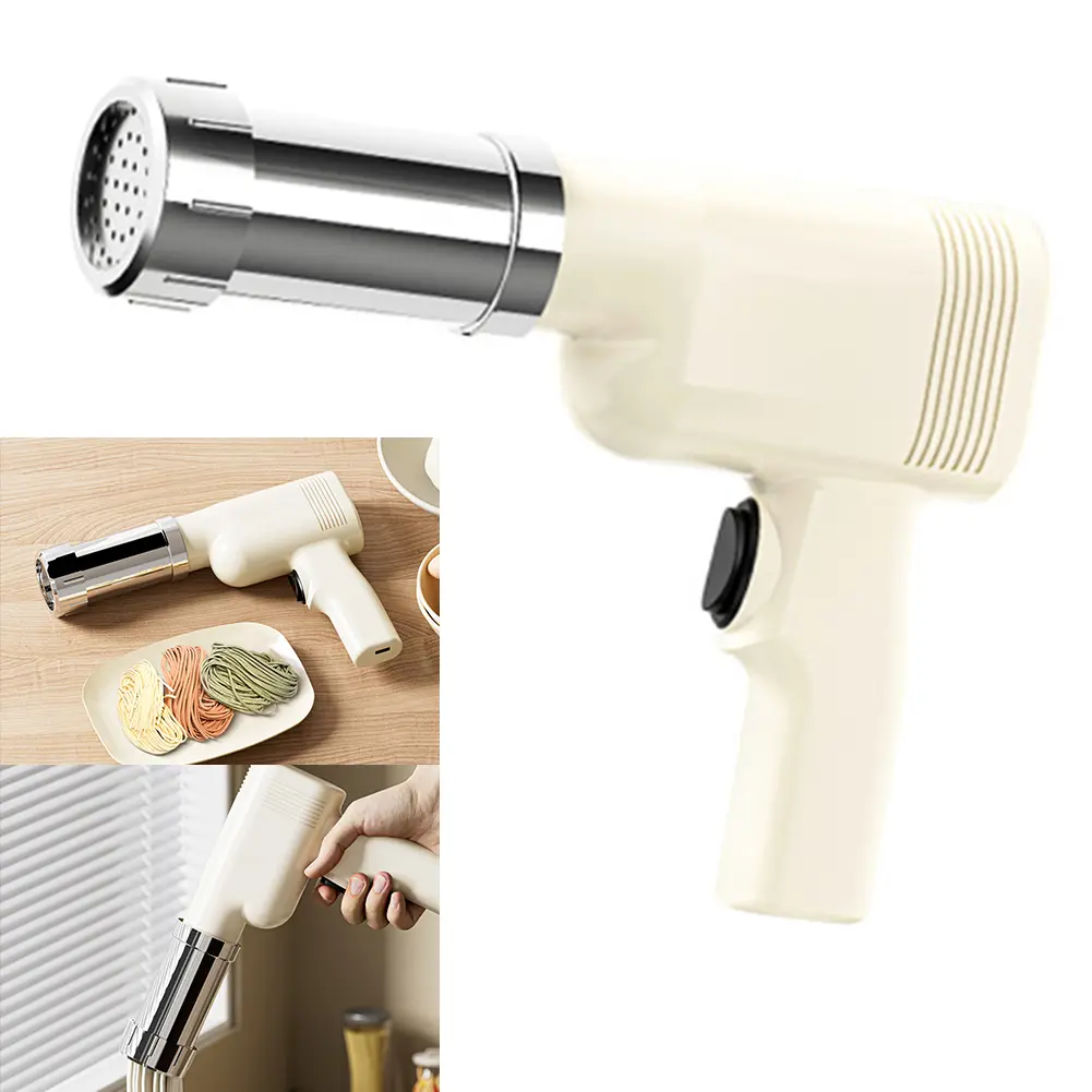 Electric Noodle Maker Cordless Portable Pasta Noodle Maker 5 Molds USB Charging for Homemade Pasta