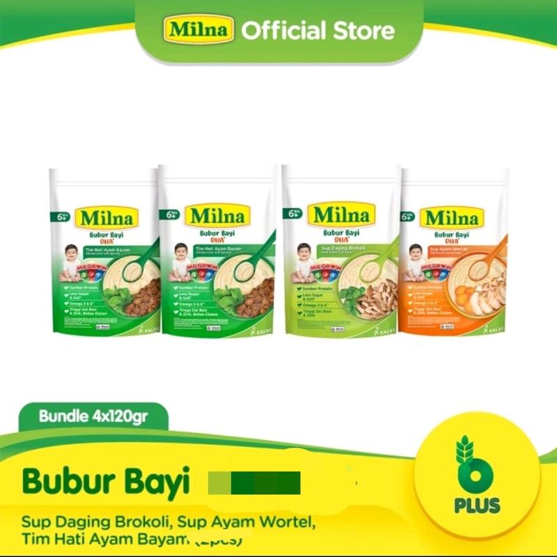 Milna bubur bayi DHA 6+ dan 8+ 0