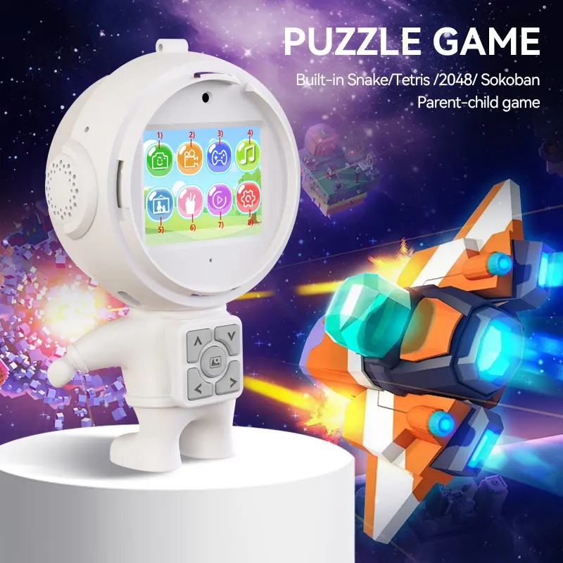 EOCQ Astronaut's little camera for kids 4800w HD Dual camera video play back MP3 mini digital camera