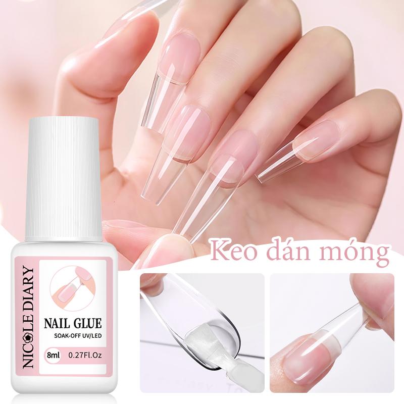 Keo Dán Móng Tay Siêu Chắc NICOLE DIARY Dễ Sử Dụng Lâu Trôi Cho Đầu Móng Tay Giả Móng Tay Giả Keo Dán glue gel ansc