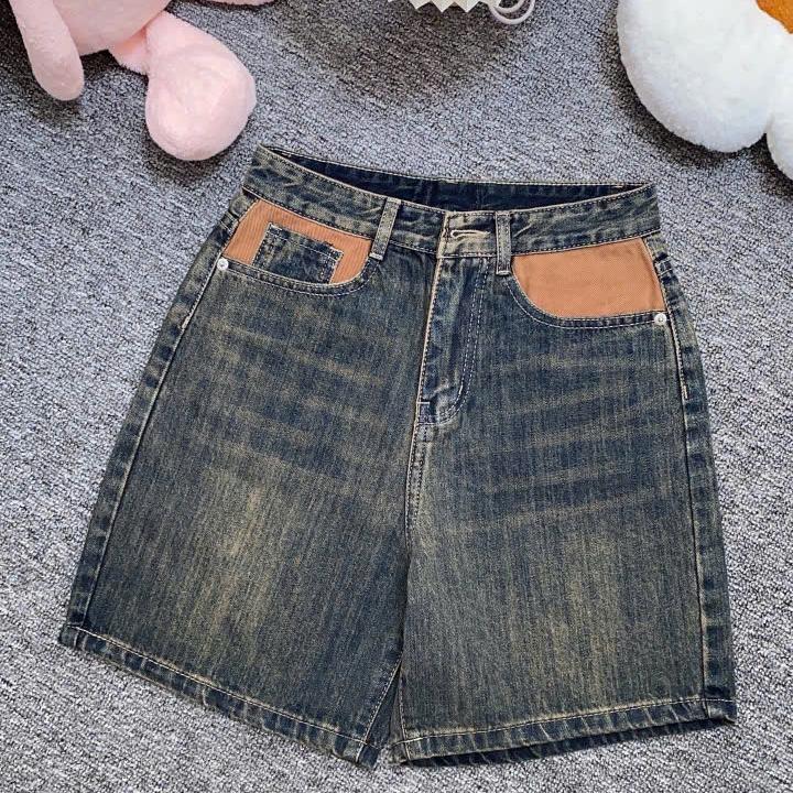 (NP01)Quần Short Ngố Nữ Kiểu Phối Túi, From Rộng, Chất Jean Không Giãn, Lai Cuốn. From từ 40-55Kg 2