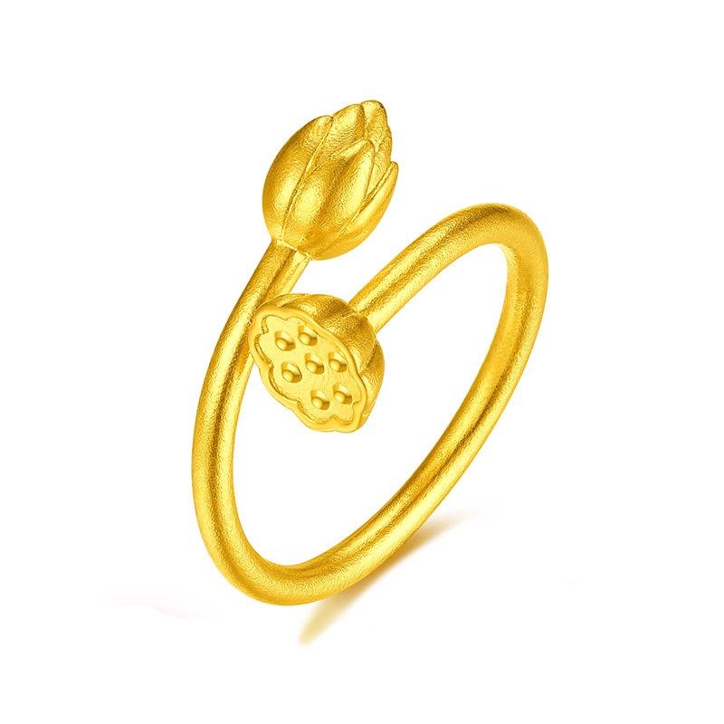 Product Introduction of SS24 Happy Rings Lotus Adjustable Ring for Women 16