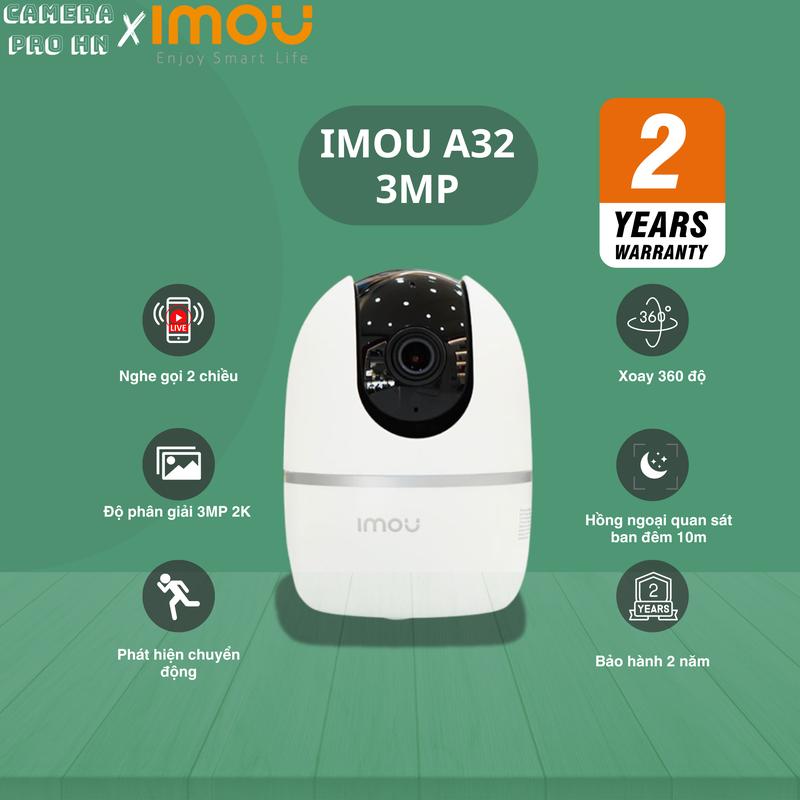   TẶNG CHÂN ĐẾ  Camera Wifi Imou A32 A52 S31FEP 3MP  5MP Đàm Thoại 2 Chiều xoay 360 Độ Phát Hiện Chuyển Động. Bảo Hành Chính Hãng 24 Tháng 