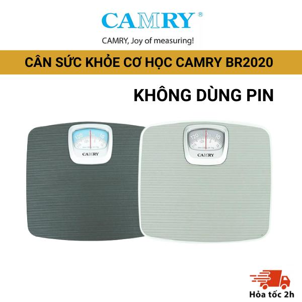 Cân cơ học sức khỏe CAMRY BR2020, cân cơ lò xo tối đa 130kg bền bỉ, khung kim…