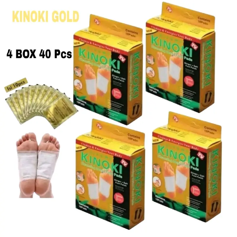 Grosiran Kosmetik PROMO Paket 4 Box Kinoki Gold Detok Foot Pads Koyo Kaki Ginger Patch Hand 0