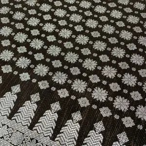 Songket Semi Palembang Semi Tenun Jahitan Gold dan Silver