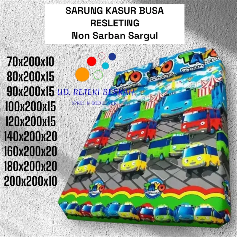 Sarung Kasur Busa Resleting Terbaik & Termurah - Aneka Ukuran Kain Non Bantal Guling Non Bedcover Bunga 1