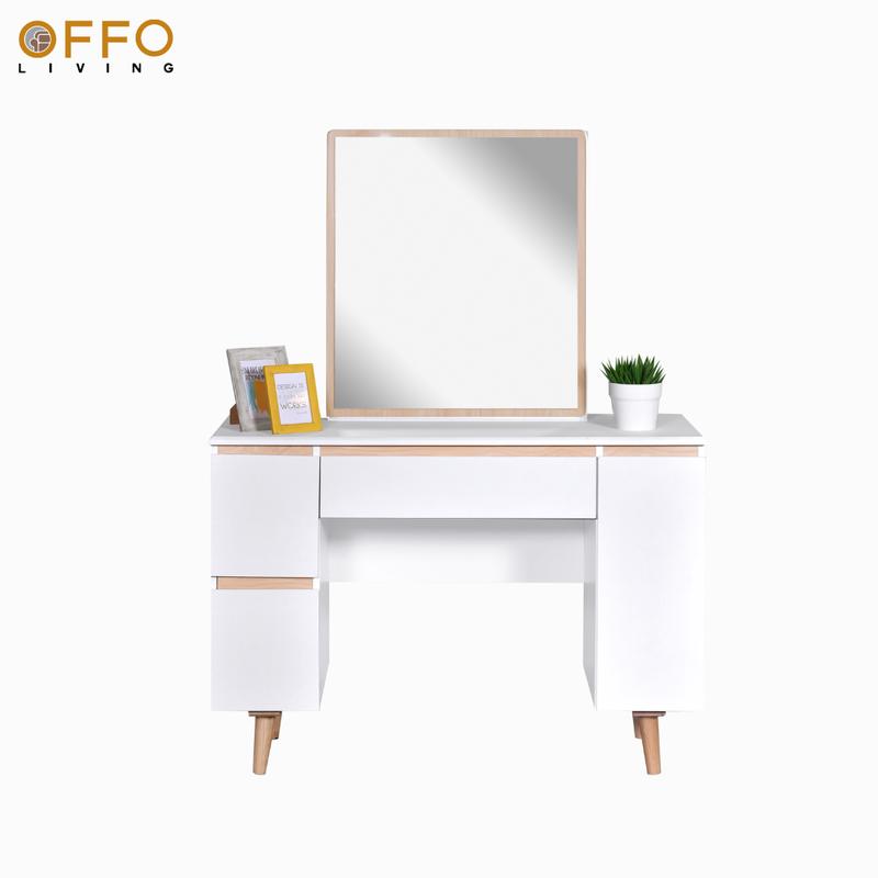 Offo Living - Meja Rias Elegan Dengan Laci Tipe Lotus 5