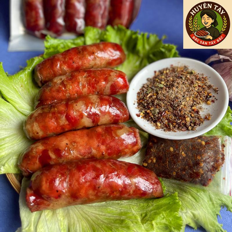 500g Lạp Xưởng Gác Bếp Huyền Tày - Chuẩn Vị Tây Bắc Kèm Gia Vị Chẳm Chéo, Ăn…