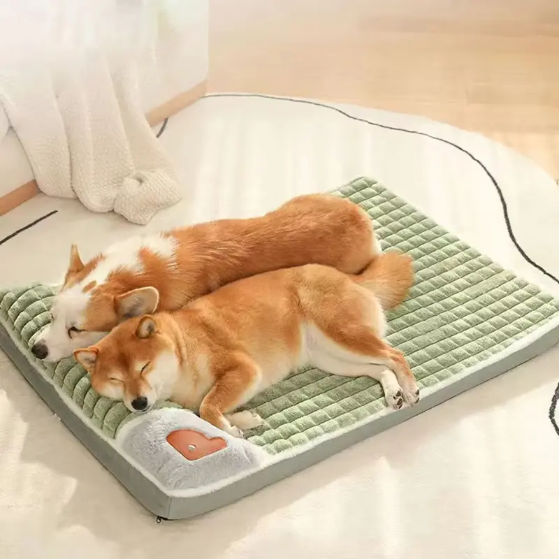 Thảm cho chó, ấm áp mùa đông, ghế Sofa sang trọng, cho chó và mèo Nhỏ và Trung Bình Thiết kế kẻ sọc, giường cho mèo, giường ngủ Lông Mịn, có thể tháo rời và giặt được, giường cho thú cưng 1