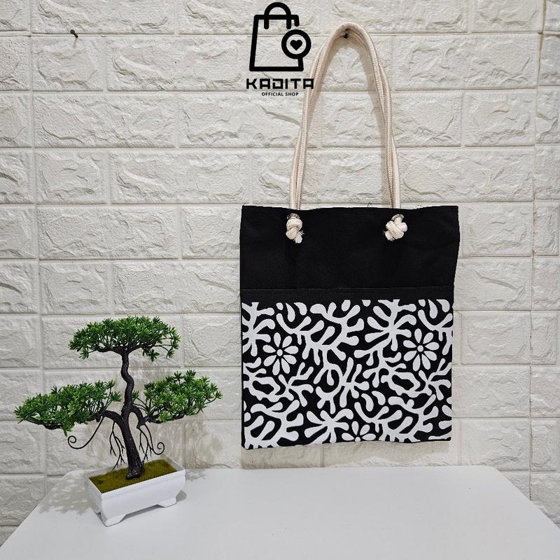 Product Introduction of Kadita - Tas Wanita Tote Bag Motif Batik Alina Saku Tali Sumbu Kekinian Terbaru Estetik 5