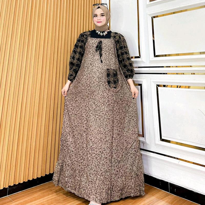 gamis fatimah | gamis terbaru kekinian | gamis fuji kondangan jumbo | gamis rayon cantik | gamis Muslim 1