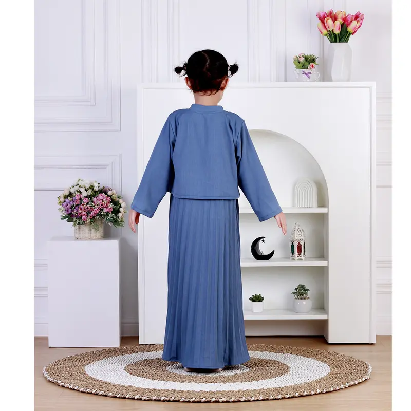 Dungdungkids Gamis Anak Aurora Coquette 2 in 1 Knitt Plisket 3 - 11 Tahun 3