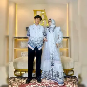 Vioraa Sarimbit Raya Series Suami Dan Istri Material Lady Zr Mix Organza Exlusive Pattern By Elly Arsy