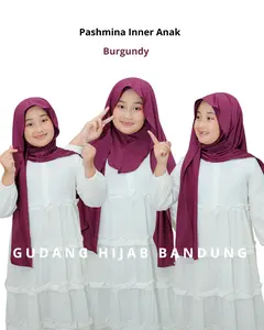 Pashmina Instan Inner Leher Anak Remaja 7 - 13 Jersey Premium Pasmina Instan Anak Inner Oval 3 in 1 Kerudung Jilbab Segitiga Nyaman Muslim Cantik Variasi