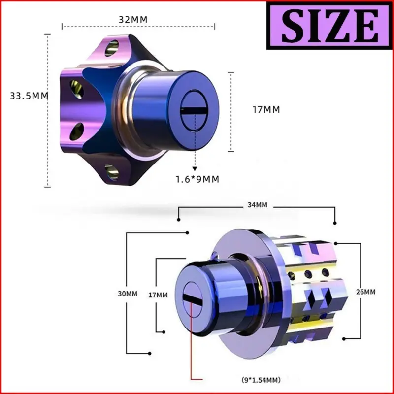 [Jrmoto] Gantungan Kunci Motor Titanium Hexagon - Penutup Kunci Anti Karat, Universal untuk Semua Tipe Sepeda Motor Pengait 5