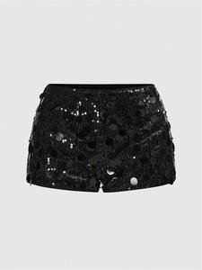 Shorts micro de mujer con lentejuelas, estilo punk, sexy y moderno, de cintura ultra baja, ideales para la playa en verano, ceremonias de graduación, conciertos de Pascua, vacaciones en Nashville, festivales de música y otras ocasiones.