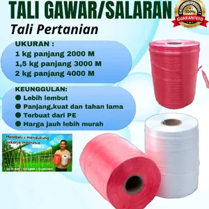 TALI GAWAR/SALARAN  PAK TANI kwalitas tinggii untuk pengunaan di sektor pertanian palawaija,untuk ikat tanamam timun,kacang,tomat dll