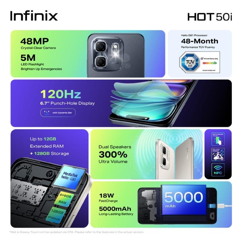 [Exclusive Irvan Galih] Infinix Hot 50i 6/128 Ram 6GB Rom 128GB Garansi Resmi 1