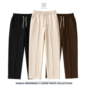 NAWLA - Celana Panjang Baggy Loose Pants Basic Pleated Unisex