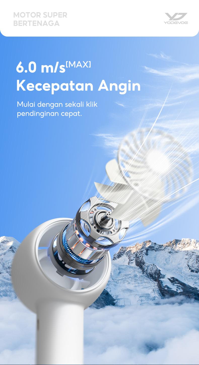 JISJIA Kipas Angin Mini A2 5-Speed 1200mAh LED Display Baterai Lithium USB Type-C Portabel Ringan untuk Tangan dan Desktop JISJIA Kipas Angin Mini A2 5-Speed 1200mAh LED Display Baterai Lithium USB Type-C Portabel Ringan untuk Tangan dan Desktop