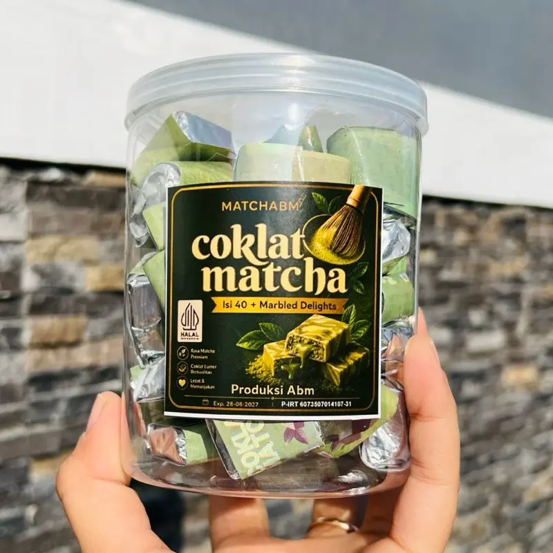 COKLAT MATCHA Isi 40 KEMASAN TOPLES Chocolate Cokelat Manis