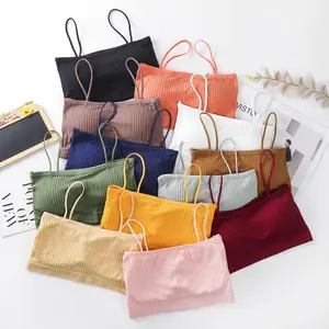 【khaefashion】BR018 Bra Kemben Fashion Wanita Tanpa Kawat Bahan Halus Simple Sporty BH GYM