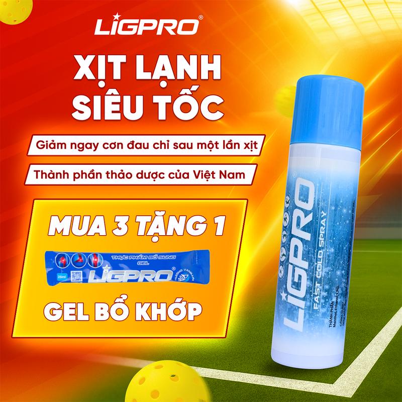  Chai Xịt Lạnh Giảm Đau Siêu Tốc Thảo Dược LIGPRO Giảm Đau Chấn Thương Sơ Cứu Thể Thao 200ml 