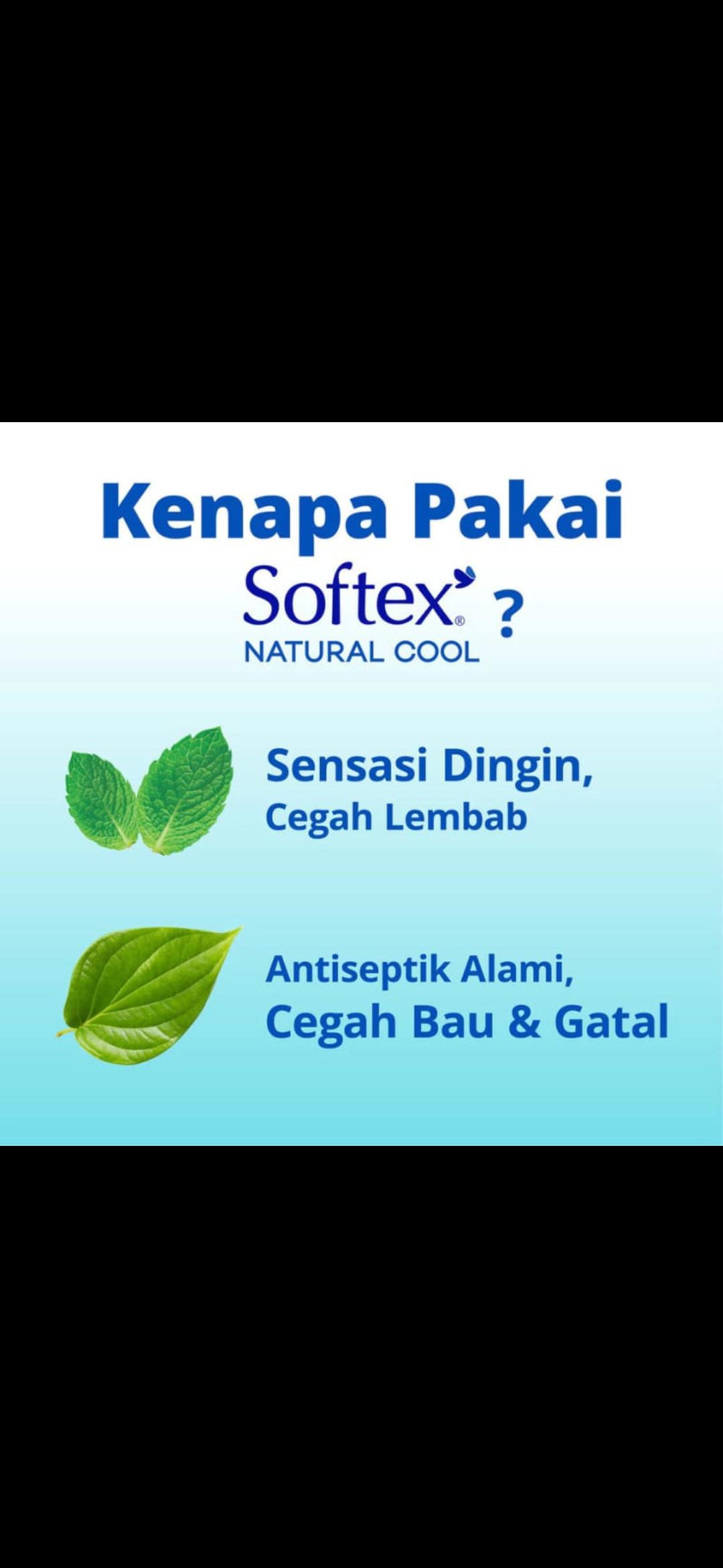 Softex natural LAVENDER  ( 23cm isi 14 pads) super slim BEARY COOL dingin pembalut wanita
