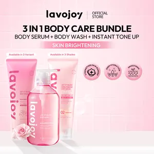 [3in1 BRIGHTENING BUNDLE] Lavojoy 3in1 Bundle Brightening Bundle Series l New Fragrance Body Serum + Body Serum Instant Tone Up + Body Wash Skin Brightening l Mencerahkan dan Melembabkan l Wangi Seharian