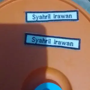 BORDIR NAMA /NAMETAG SEKOLAH,PESANTREN\PONDOK \PRAMUKA
