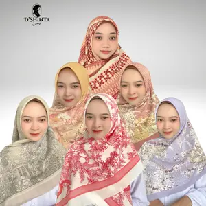 Hijab Segiempat Motif Premium – Anti Gerah & Ringan
