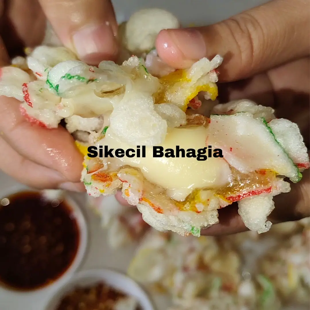 Kerupuk Cipuk Aci Isi Mozarella 10 Pcs dengan Bumbu Chili Oil dan Bubuk Cabai - Snacks - Food Makanan